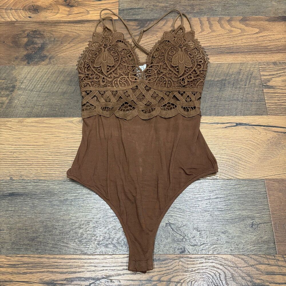 Brown Rue 21 Lace Bodysuit